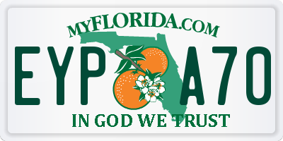 FL license plate EYPA70