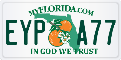 FL license plate EYPA77