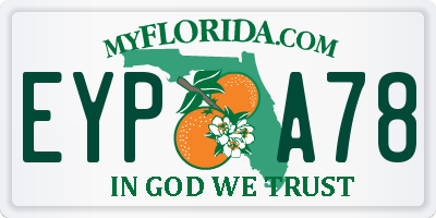 FL license plate EYPA78