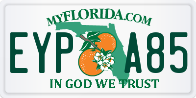 FL license plate EYPA85