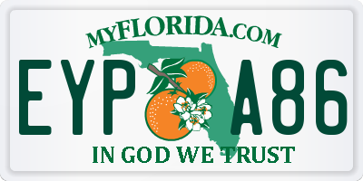 FL license plate EYPA86