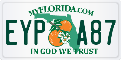 FL license plate EYPA87
