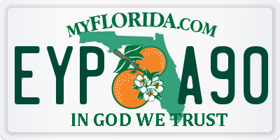 FL license plate EYPA90