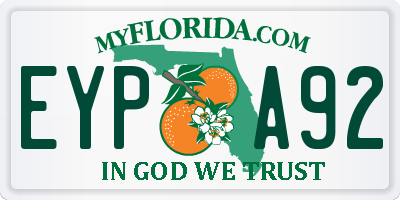 FL license plate EYPA92