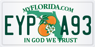 FL license plate EYPA93