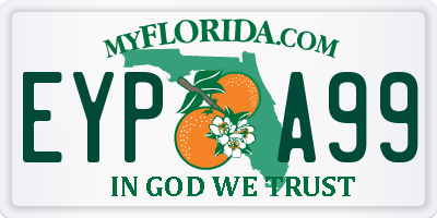 FL license plate EYPA99