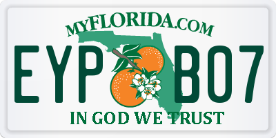 FL license plate EYPB07