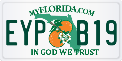 FL license plate EYPB19