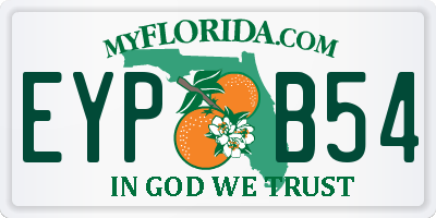 FL license plate EYPB54