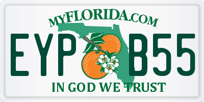 FL license plate EYPB55