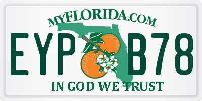 FL license plate EYPB78