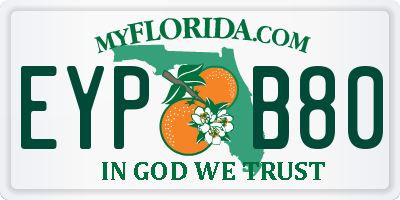 FL license plate EYPB80