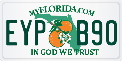 FL license plate EYPB90
