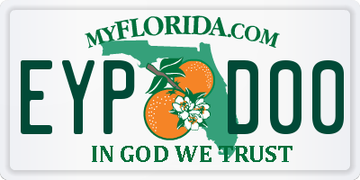 FL license plate EYPD00