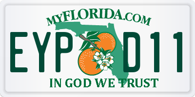 FL license plate EYPD11