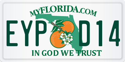 FL license plate EYPD14