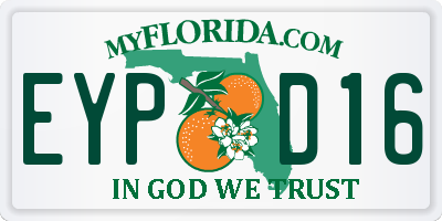 FL license plate EYPD16