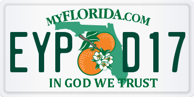 FL license plate EYPD17