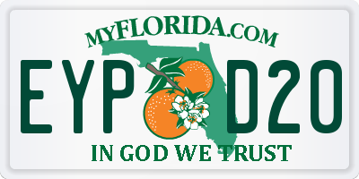 FL license plate EYPD20
