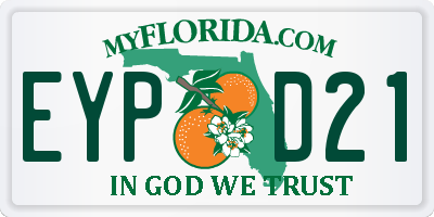 FL license plate EYPD21