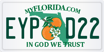 FL license plate EYPD22