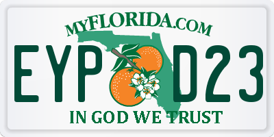 FL license plate EYPD23