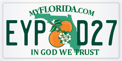 FL license plate EYPD27