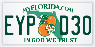 FL license plate EYPD30