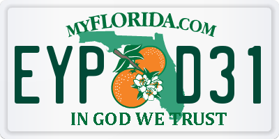 FL license plate EYPD31