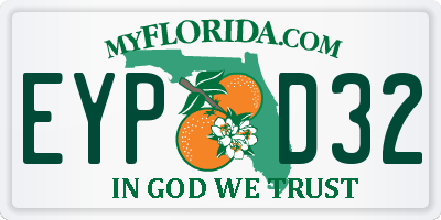 FL license plate EYPD32