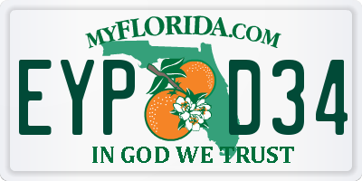 FL license plate EYPD34
