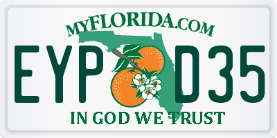 FL license plate EYPD35