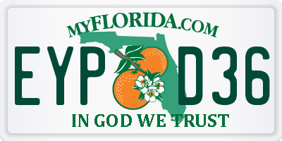 FL license plate EYPD36