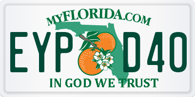 FL license plate EYPD40