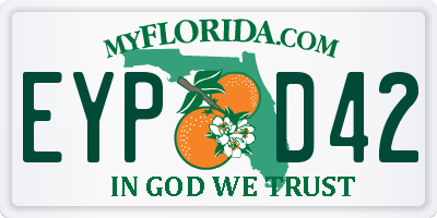 FL license plate EYPD42