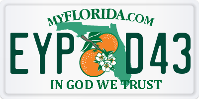 FL license plate EYPD43