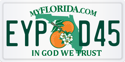 FL license plate EYPD45