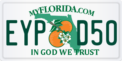 FL license plate EYPD50