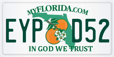 FL license plate EYPD52