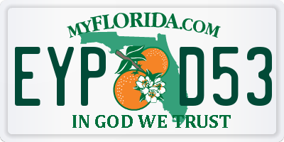 FL license plate EYPD53