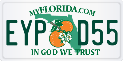 FL license plate EYPD55