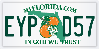 FL license plate EYPD57