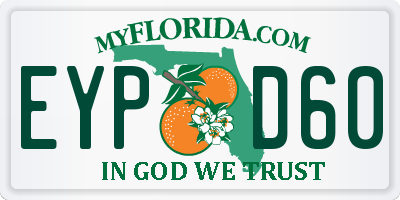 FL license plate EYPD60