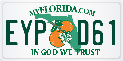 FL license plate EYPD61