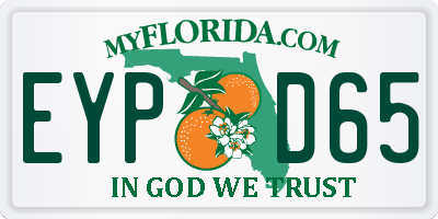FL license plate EYPD65