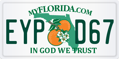 FL license plate EYPD67