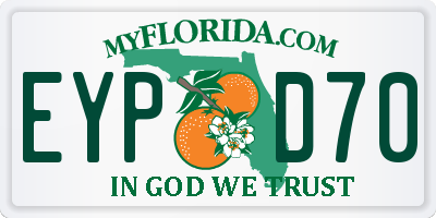 FL license plate EYPD70