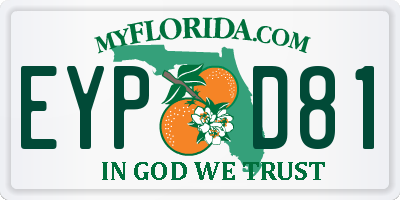 FL license plate EYPD81