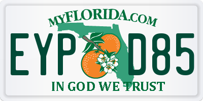 FL license plate EYPD85