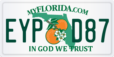FL license plate EYPD87